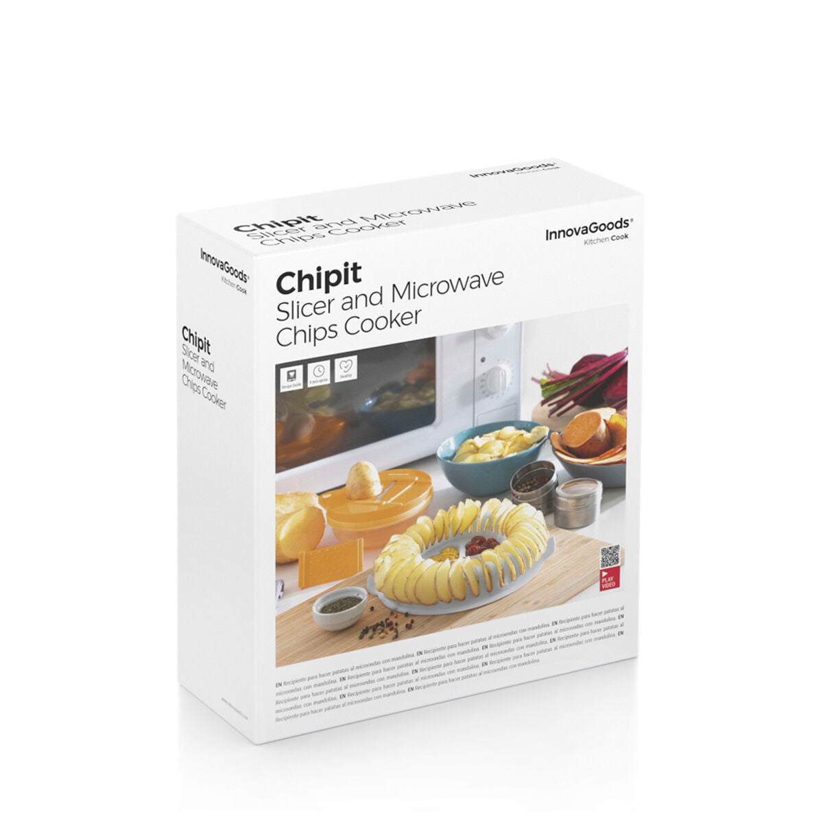 Set pour Faire des Chips au Micro-ondes avec Mandoline et Recettes