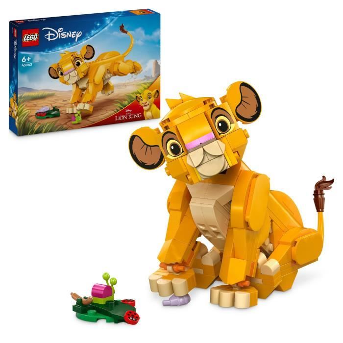 LEGO | Disney 43243 Simba, le bébé du Roi lion, jouet de construction, idée cadeau