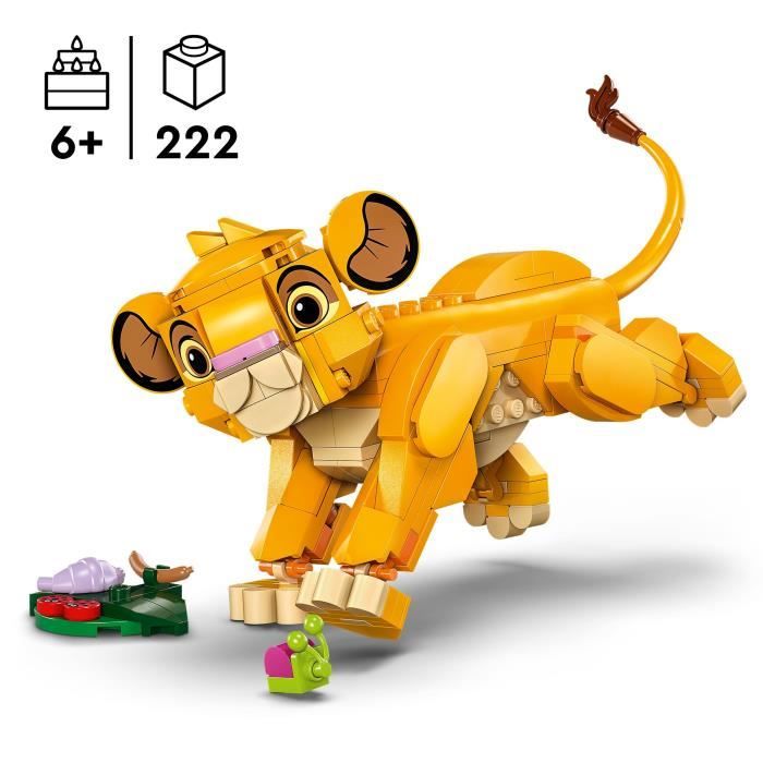 LEGO | Disney 43243 Simba, le bébé du Roi lion, jouet de construction, idée cadeau