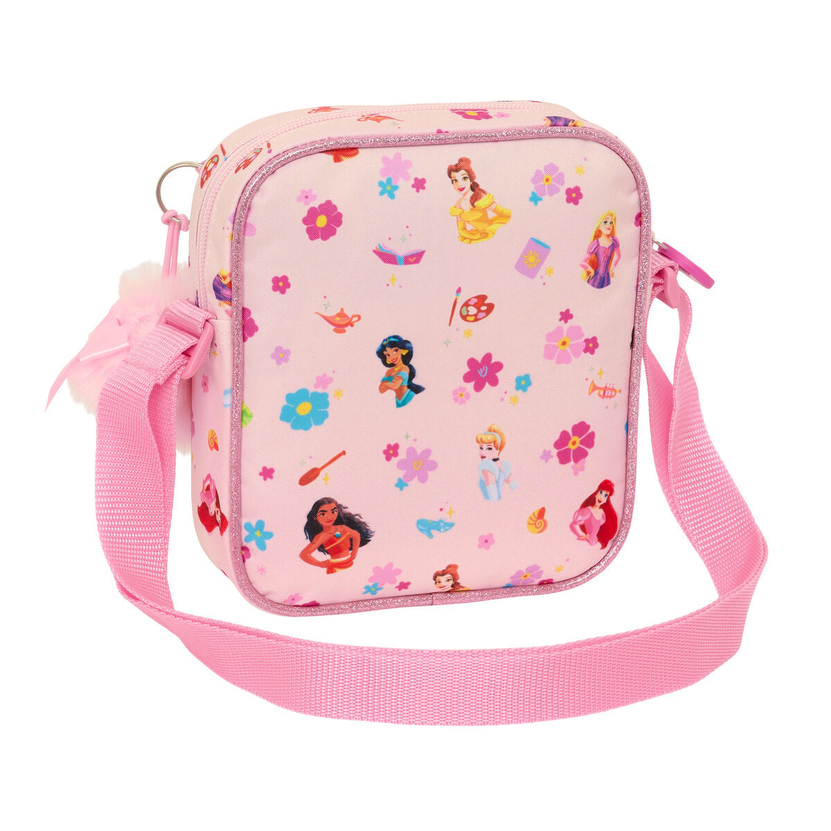 Sac à Bandoulière Disney Princess Summer adventures Rose 16 x 18 x 4 cm