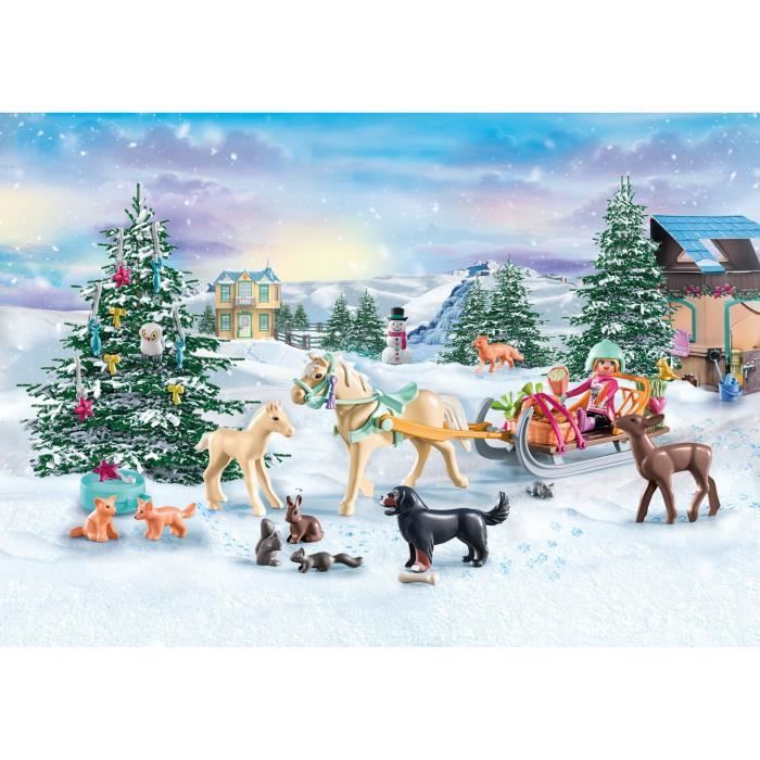 Calendrier de l'Avent PLAYMOBIL - Equestre - La magie de Noël - 24 surprises