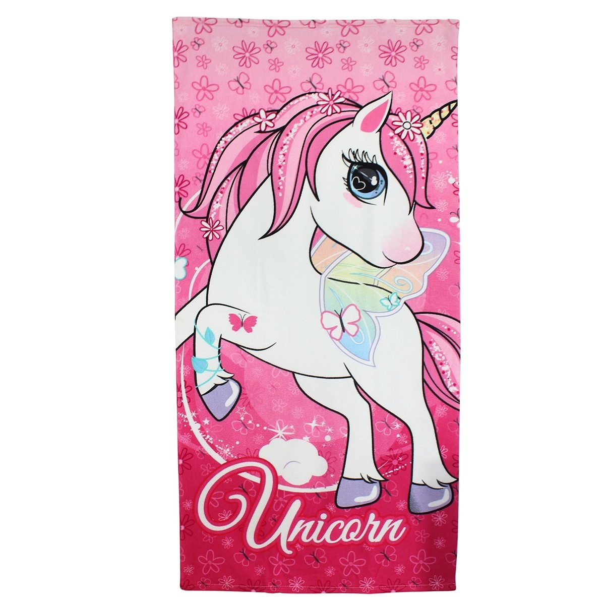 Serviette polyester unicorn.